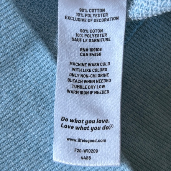 Life is Good simply true quarter zip beach blue - Picture 12 of 12